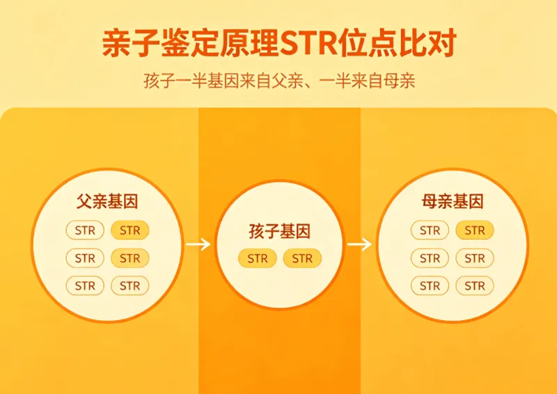亲子鉴定原理STR位点对比